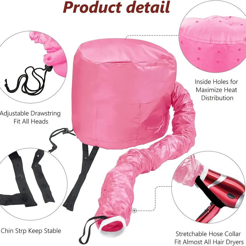 Soft Hooded Hair Dryer Attachment for Curly Hair Care Glow Theory
