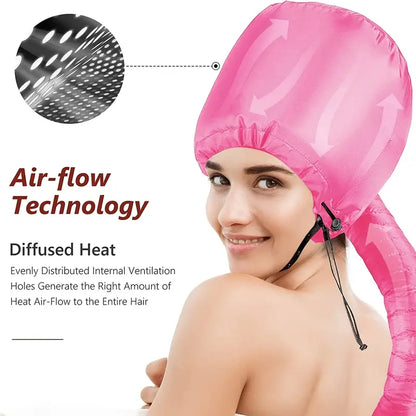 Soft Hooded Hair Dryer Attachment for Curly Hair Care Glow Theory