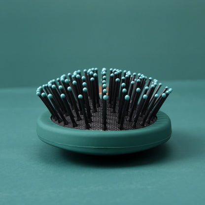 Dark Green Massage Comb for Straight and Curly Hair Glow Theory