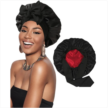 Double-Layer Bow Wide-Brimmed Hair Care Hat Glow Theory