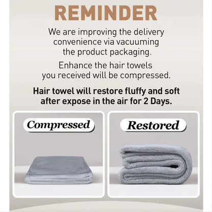 Microfiber Hair Towel Wrap for Curly Hair (1pc) Glow Theory