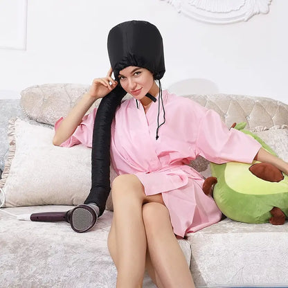 Soft Hooded Hair Dryer Attachment for Curly Hair Care Glow Theory