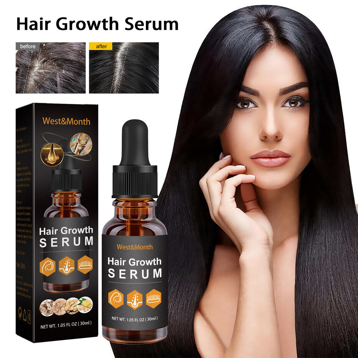 30ml Hair Growth Essence for Strong, Thick Hair Care Glow Theory