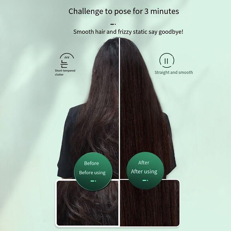 2-in-1 Hair Straightening Brush Glow Theory
