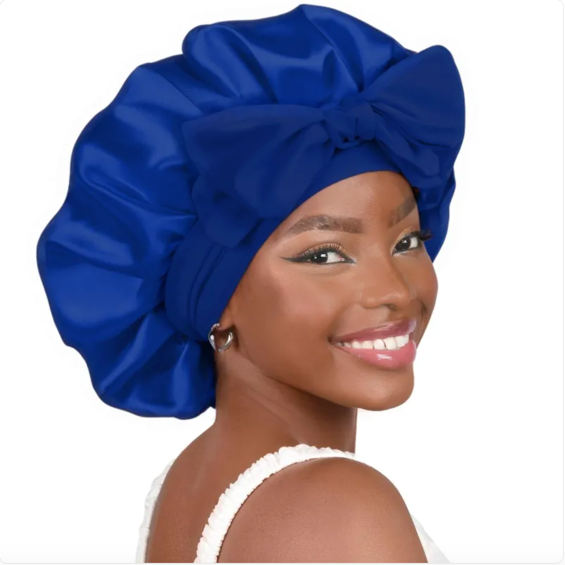 Double-Layer Bow Wide-Brimmed Hair Care Hat Glow Theory