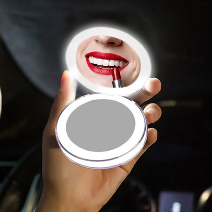 Rechargeable LED Handheld Makeup Mirror Health & Beauty-5