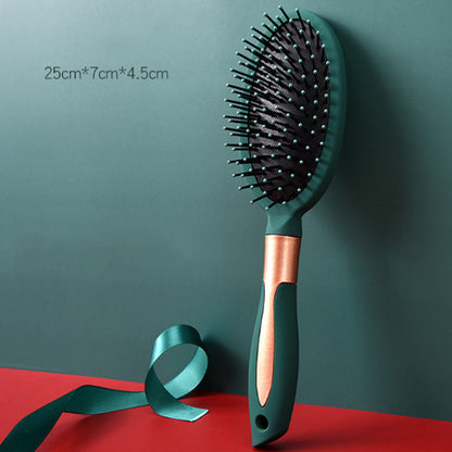 Dark Green Massage Comb for Straight and Curly Hair Glow Theory