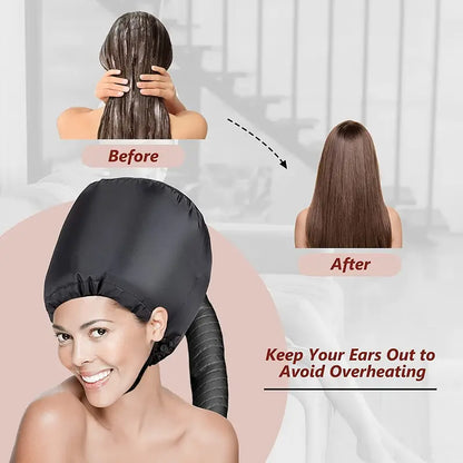 Soft Hooded Hair Dryer Attachment for Curly Hair Care Glow Theory