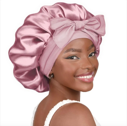 Double-Layer Bow Wide-Brimmed Hair Care Hat Glow Theory