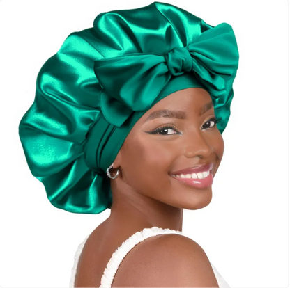 Double-Layer Bow Wide-Brimmed Hair Care Hat Glow Theory