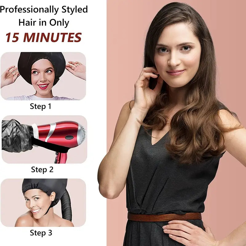 Soft Hooded Hair Dryer Attachment for Curly Hair Care Glow Theory