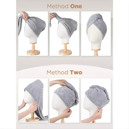 Microfiber Hair Towel Wrap for Curly Hair (1pc) Glow Theory