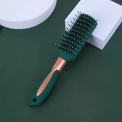 Dark Green Massage Comb for Straight and Curly Hair Glow Theory