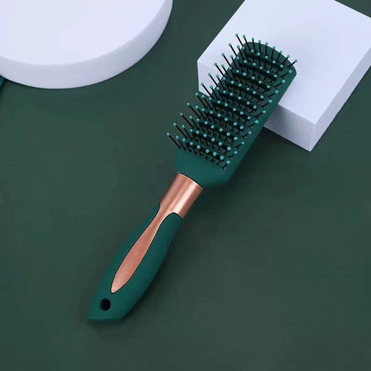 Dark Green Massage Comb for Straight and Curly Hair Glow Theory