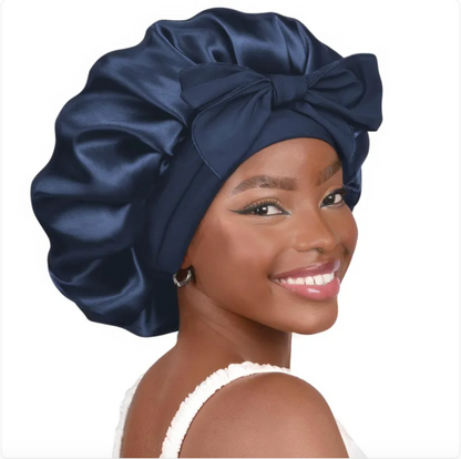 Double-Layer Bow Wide-Brimmed Hair Care Hat Glow Theory