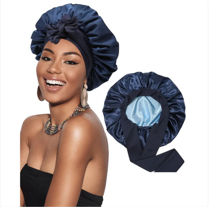 Double-Layer Bow Wide-Brimmed Hair Care Hat Glow Theory