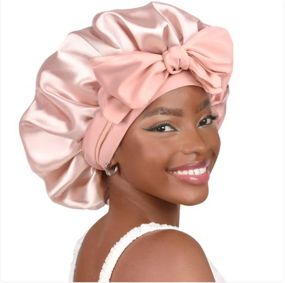 Double-Layer Bow Wide-Brimmed Hair Care Hat Glow Theory