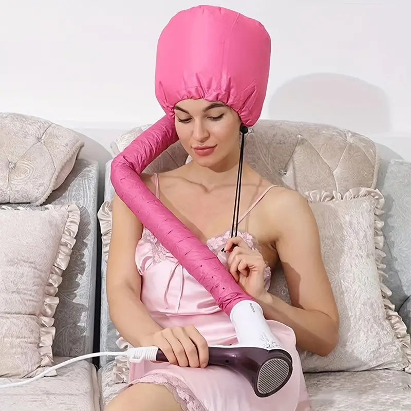 Soft Hooded Hair Dryer Attachment for Curly Hair Care Glow Theory